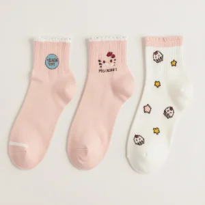 The Punchy One: Kids' 3-Pack Pastel Ruffle Socks