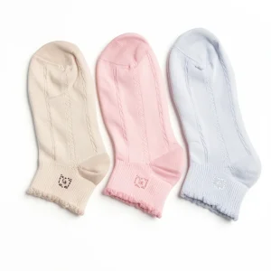 Embroidered Cotton Crew Socks (pack of 3)
