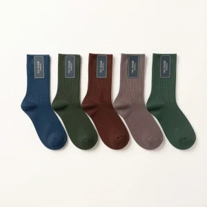 Men’s Premium Ribbed Crew Socks (5-Pack)