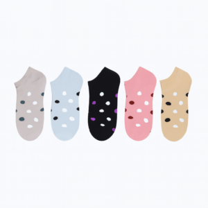 5 Pairs Women's Polka Dot Ankle Socks